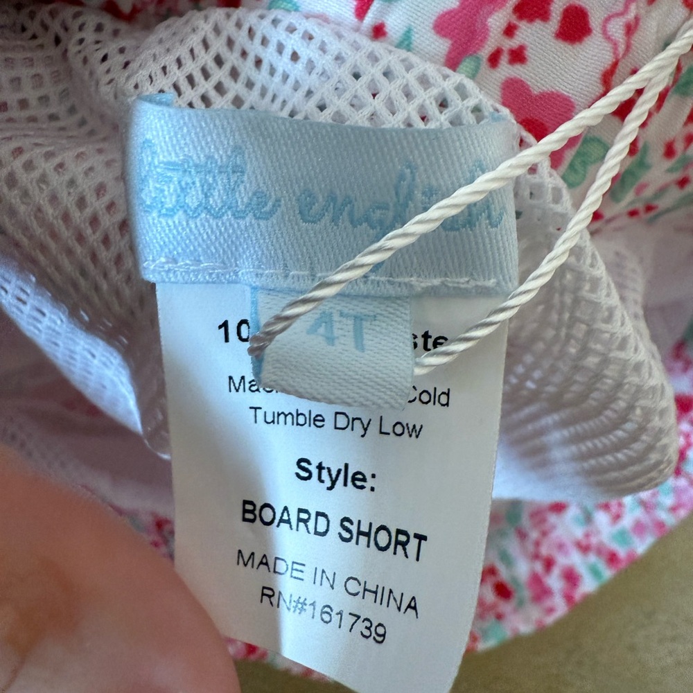Little English Floral Print Swim Trunks - Picture 3 of 4